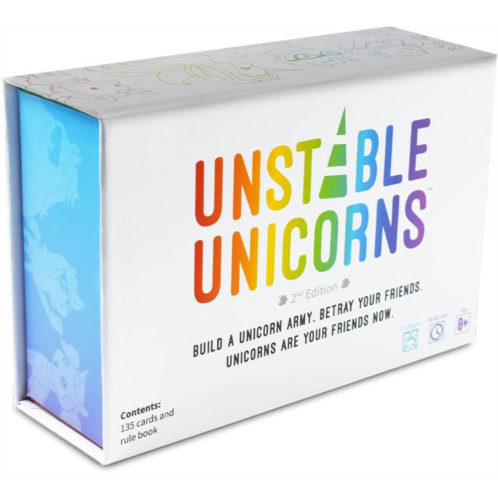 Unstable Games - Unstable Unicorns Base Game - Competitive Award-Winning Card Game For Kids, Teens, Adults - 2-8 Players, Easy, Quick