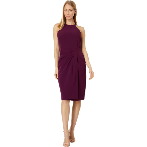 Vince Camuto Side Tuck Halter Bodycon Dress in Stretch Crepe