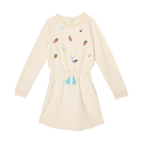 PEEK Pom Sequin Long Sleeve Dress (Toddler/Little Kids/Big Kids)
