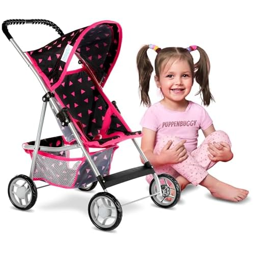 Kinderplay Baby Doll Stroller Baby Stroller Toy Umbrella Stroller - Toy Baby Stroller for Dolls with Handle Height Baby 22.05 inches Doll Stroller for Toddlers 1-3 Toy Stroller, mo