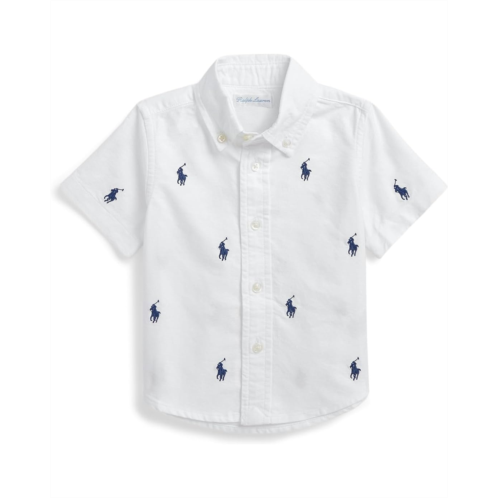 Polo Ralph Lauren Kids Polo Pony Oxford Short Sleeve Shirt (Infant)