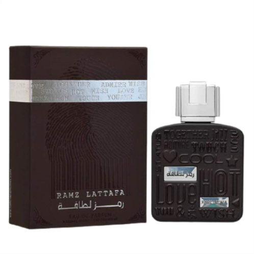 Lattafa Perfumes Ramz Lattafa Perfumes Silver Eau De Parfum Spray for Men, 3.4 Ounce
