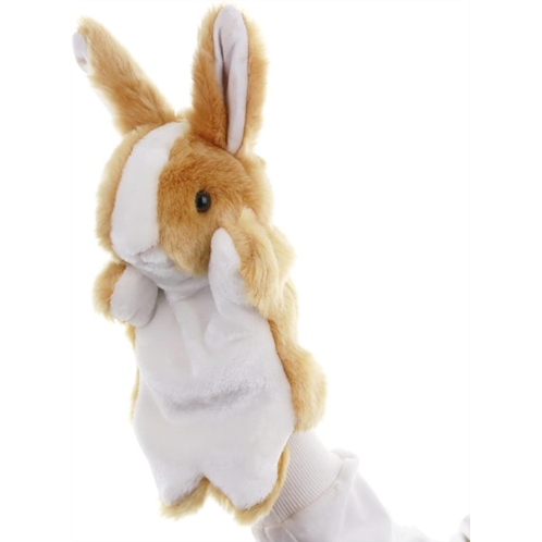 ZUXUCUVU Bunny Hand Puppets Rabbit Plush Animals Toys for Kids Imaginative Pretend Play Storytelling (Brown)
