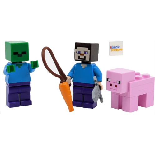 LEGO Minecraft: Steve Zombie and Pig Lot