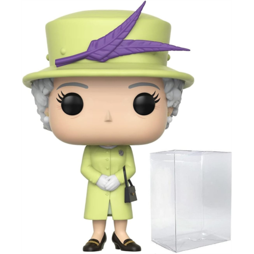 POP The Royal Family - Queen Elizabeth II (Green Outfit) Funko Vinyl Figure (Bundled with patible Box Protector Case) Multicolored 3.75 inches