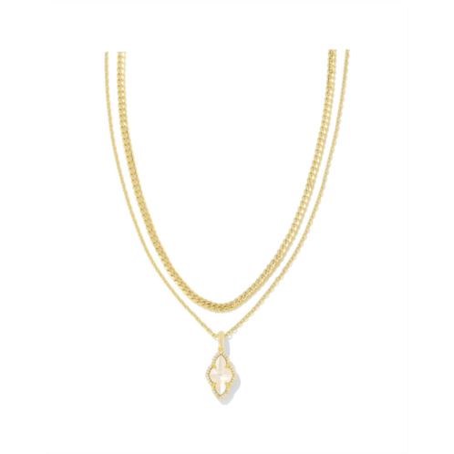 Kendra Scott Abbie Pave Frame Multi Strand Necklace