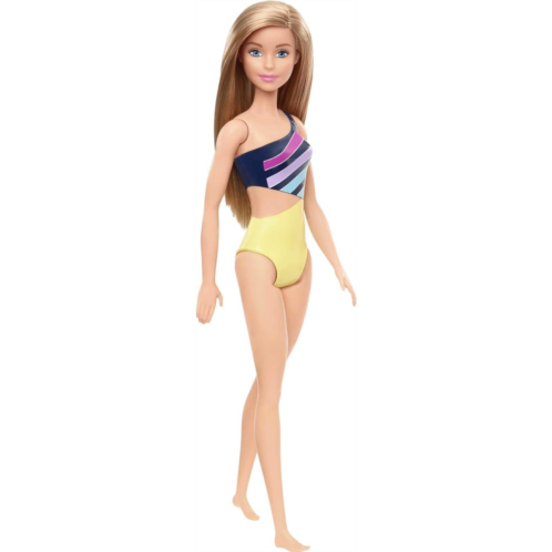 Barbie Doll, Blonde, Wearing Colorful Cut-Out Swimsuit, for Kids 3 to 7 Years Old