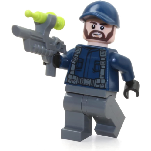 LEGO Jurassic World Dominion Minifigure - Dinosaur Guard with Beard and Tranquilizer Gun