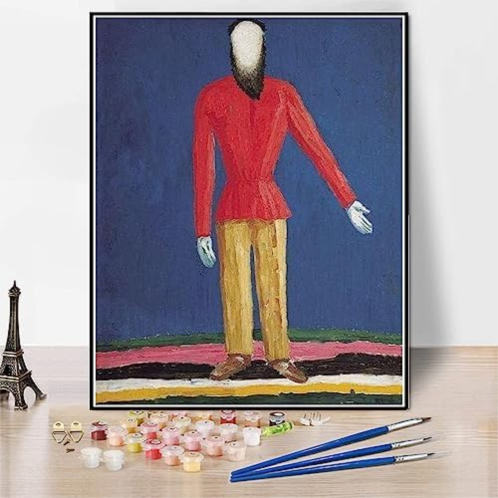 Hhydzq DIY Oil Painting Kit,Peasant Painting by Kazimir Malevich Arts Craft for Home Wall Decor