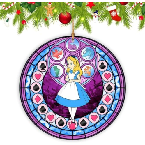 MIAIER Alice Christmas Ornaments 2023 - Princess Ornament Home Decor Xmas Hanging Ornament for Christmas Tree Party Decoration Gifts for Daughter Sister Women Friends Granddaughters Girls