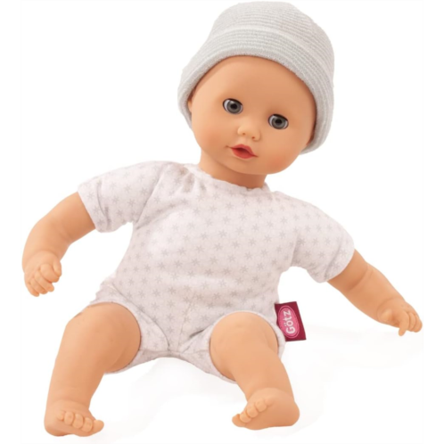 Goetz Gotz Muffin to Dress 13 Soft Body Baby Doll with Blue Sleeping Eyes and Grey Cap