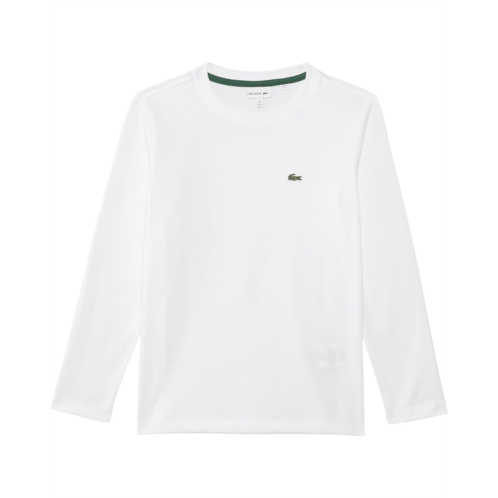 Lacoste Kids Long Sleeve Crew Neck Cotton T-Shirt (Big Kids)