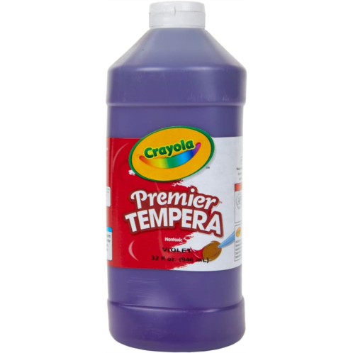 Crayola Tempera Paint 32 oz Plastic Squeeze Bottle, Violet Purple