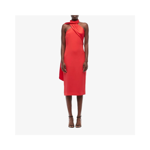 Cushnie Sleeveless Pencil Dress with Scarf Detail Around 3