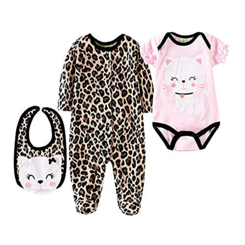 Medylove Reborn Baby Doll Clothes 22 inch Girl Outifts Accessories 3pcs for 20- 23 inch Reborn Girl Doll Matching Clothes Kitty Outfit