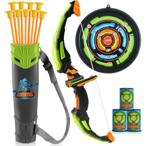 JOYIN Kids Bow and Arrow Set with LED Flash Lights, Outdoor Archery Set Toy Gift for Boys and Girls Ages 6-12 with Suction Cup Arrows, Target & Arrow Case, Great Birthday Gift for