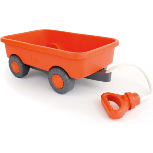 Green Toys Wagon, Orange - Pretend Play, Motor Skills, Kids Outdoor Toy Vehicle. No BPA, phthalates, PVC. Dishwasher Safe, Recycled Plastic, Made in USA.