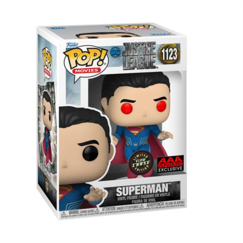 Funko Pop Justice League Superman Red/Blue (Heat Vision) GITD Chase Figure (AAA Anime Exclusive)