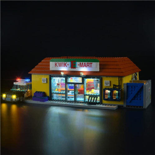 GEAMENT LED Light Kit Compatible with Lego The Kwik-E-Mart - Lighting Set for The Simpsons 71016 Building Model (Model Set Not Included)