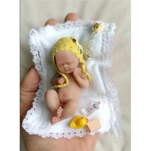 Mire & Mire 4.5 Girl Reborn Doll Micro Preemie Full Body Silicone 13cm Baby Doll Lifelike Mini