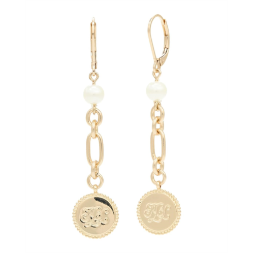 POLO RALPH LAUREN Pearl Coin Linear Earrings