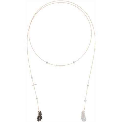 SWAROVSKI Crystal Naughty Black and White Rose Gold Plated Wrap Necklace