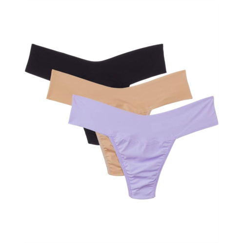 Womens Hanky Panky Hanky Panky Breathe Natural Thong 3 Pack