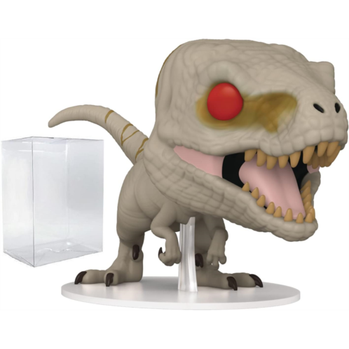 POP Jurassic World Dominion - Atrociraptor (Ghost) Funko Vinyl Figure (Bundled with Compatible Box Protector Case), Multicolor, 3.75 inches
