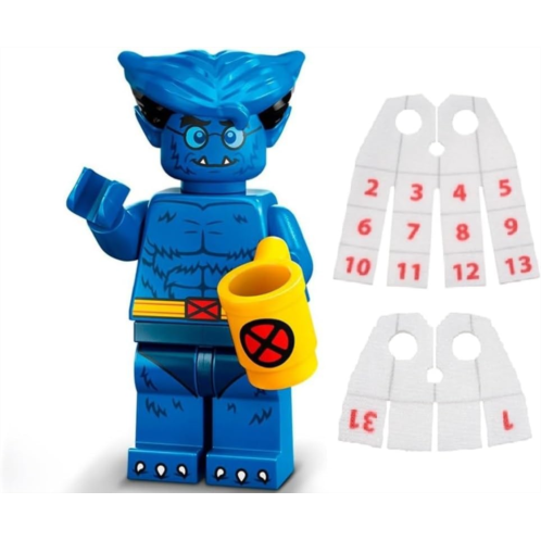 LEGO Marvel Series 2 Minifigure: Beast Minifigure Calendar Man Capes - Superheroes 71039