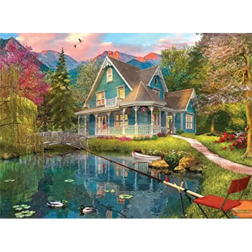 Anguis 500 Piece Puzzles for Adults Mountain Villa 20.5 x 15 Inch 500 Large Piece Jigsaw Puzzles for Kids Adults Puzzles 500 Pieces for Adults Holiday Educational Challenge Toy