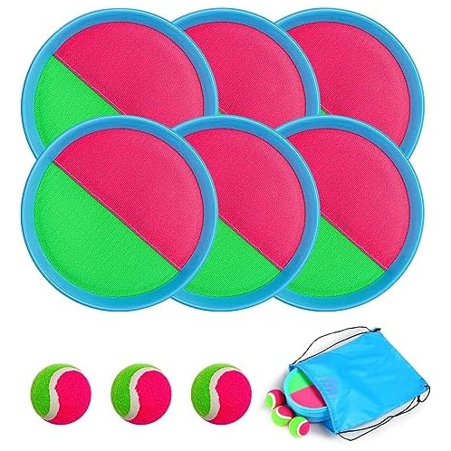 Mxiutery Toss and Catch Ball Game Set,Outdoor Games Toys, Playground Balls, Beach Games Set,Summer Toys for Kids Ages 4-8, Perfect Kids Toys Sets,Playground Sets for Kids Christmas