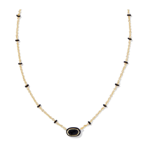 Kendra Scott Mini Elisa Enamel Frame Short Pendant Necklace