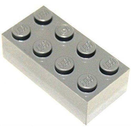 LEGO Parts and Pieces: Dark Gray (Dark Stone Grey) 2x4 Brick x100