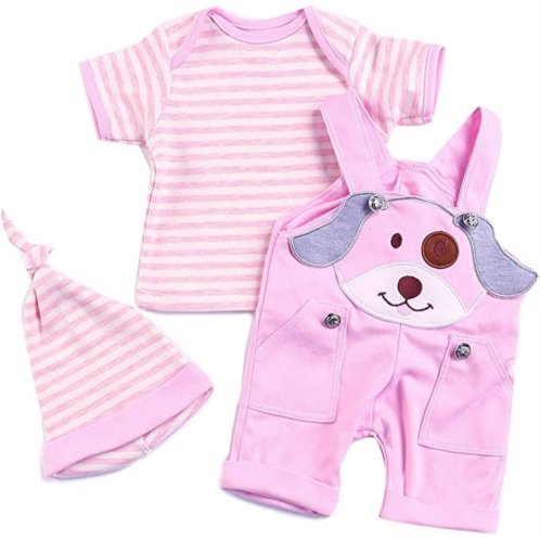 Medylove Reborn Dolls Clothes Girl 22 Inch Pink Dog Outfit for 20-22 Inch Reborn Baby Doll Clothes Accessories