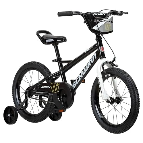 Schwinn Koen & Elm BMX Style Toddler and Kids Bike, For Girls and Boys, 12-18-Inch Wheels, Training Wheels Included, Basket or Number Plate, Ages 2-9 Year Old, Rider Height 28 to 5