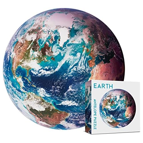 Antelope - 1000 Piece Puzzle for Adults, Space Earth Jigsaw Puzzles 1000 Pieces, Telescope Planet Close-up Round Puzzle, High Resolution, Matte Finish, No Dust Space Puzzle