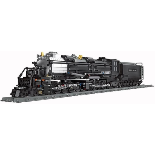 Daxx BIGBOY Steam Train Building Kit and Engineering Toy,BIGBOY Locomotive with Track Display Set Compatible with Lego,Gift for Train Lovers(1608Pcs)