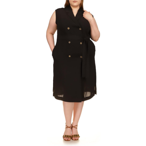 Michael Michael Kors Plus Size Drapey Crepe Trench Dress