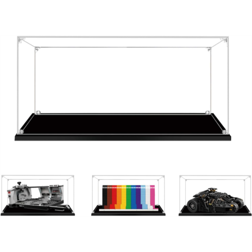 BOOVAX Display Case - Acrylic Clear Display Box for Lego-40516/75324/76239 - Compatible with [Everyone-is-Awesome/Dark-Trooper-Attack/Batmobile-Tumbler] Model - 9.8x5.9x5.9 inch