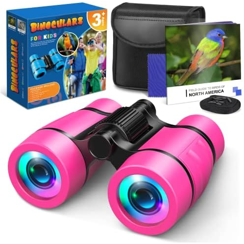 Toys for 3-8 Year Old Girls: LETS GO! Binoculars for Kids Bird Watching 4 5 6 7 8 Year Old Girl Boy Christmas Birthday Gifts Outdoor Learning Toy for Kid Ages 4-8 Toddler Gift Stoc