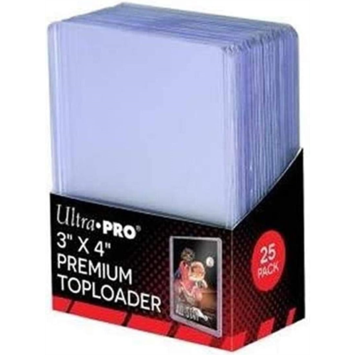 Ultra Pro 3 x 4 Super Clear Premium Toploader Card Protector 25-Count per Pack 1-Pack