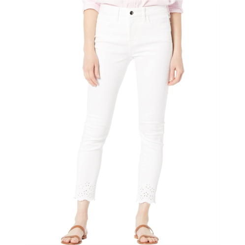 JEN7 Ankle Skinny Jeans w/ Eyelet Hem