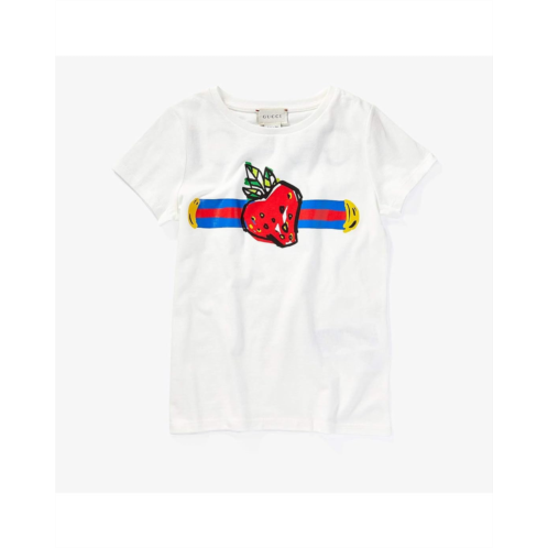 Gucci Kids Strawberry Short Sleeve Tee (Little Kids/Big Kids)