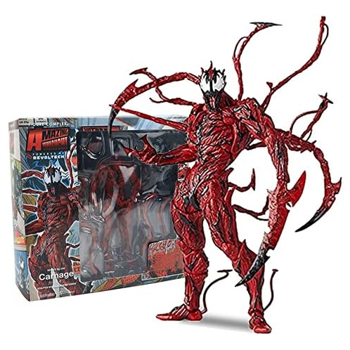 EROCK Venom Action Figure Doll Model Toy Doll, Venom Legends Series Carnage Anime Action PVC Figure Movable Characters Model Statue Toys Collectible Desktop Decoration Ornaments Gift (Ca