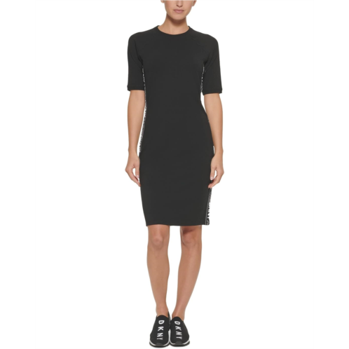 DKNY Flip Logo Tape Bodycon Dress