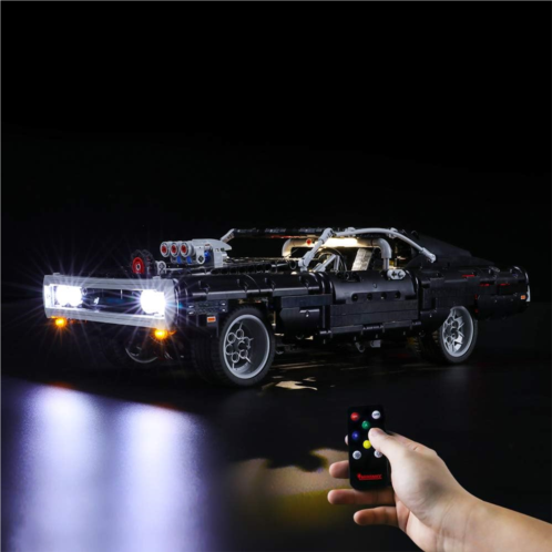 BRIKSMAX Led Lighting Kit for Technic Fast & Furious Doms Dodge Charger - Compatible with Lego 42111 Building Blocks Model- Not Include The Lego Set