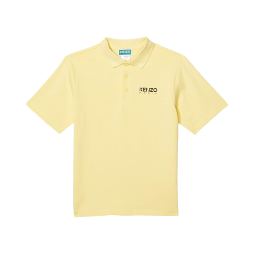 Kenzo Kids Short Sleeve Polo Front Embroidered Logo (Little Kids/Big Kids)