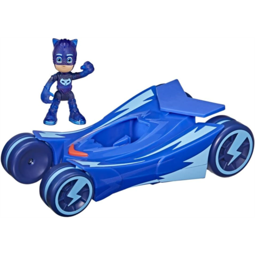 PJ Masks Glow & Go Cat-Car Preschool Toy Vehicle, Catboy Car Light Up Racer with Catboy Action Figure for Kids Ages 3 and Up