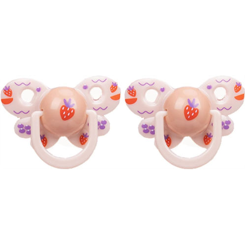 Anano Cute Magnetic Pacifier Butterfly-Shaped Reborn Doll Dummy 2 Pcs Acrylics Pacifier Set