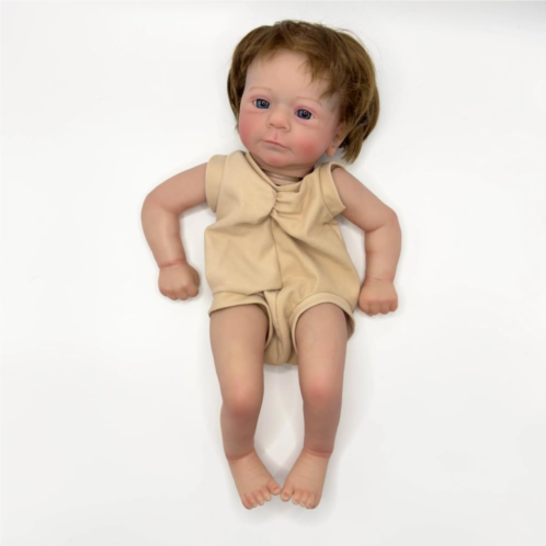 Layue 19inch Reborn Doll Kit Lifelike fecilia Awake Baby Already Painted Unfinished Doll Parts DIY Baby Toys
